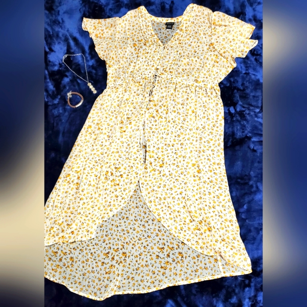 Hi lo floral long blouse